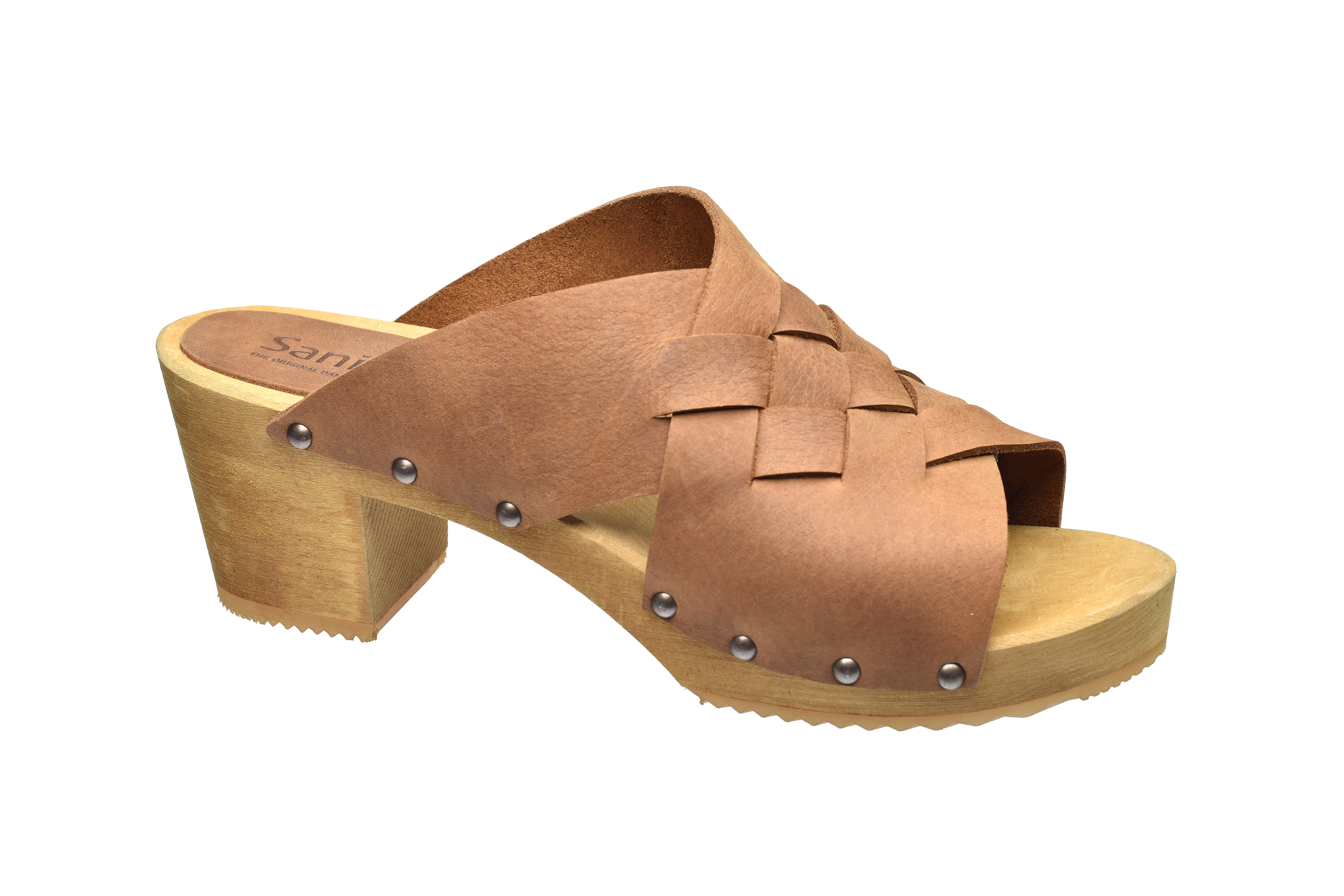 Sanita Wood Tana Sandal Cognac