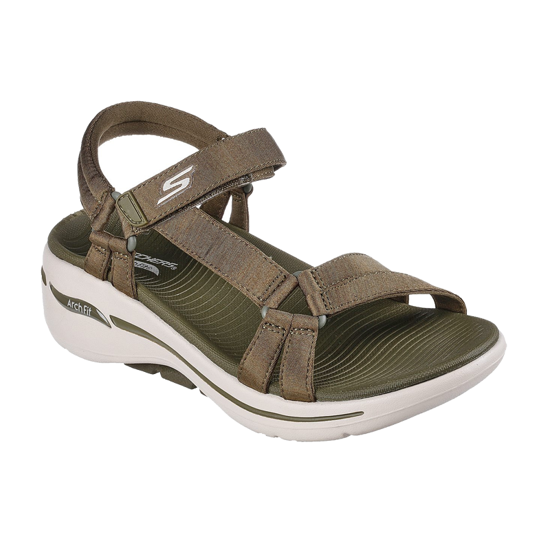 140223-01-Skechers-womens-go-walk-arch-fit-sandal-olivenfra-reporto