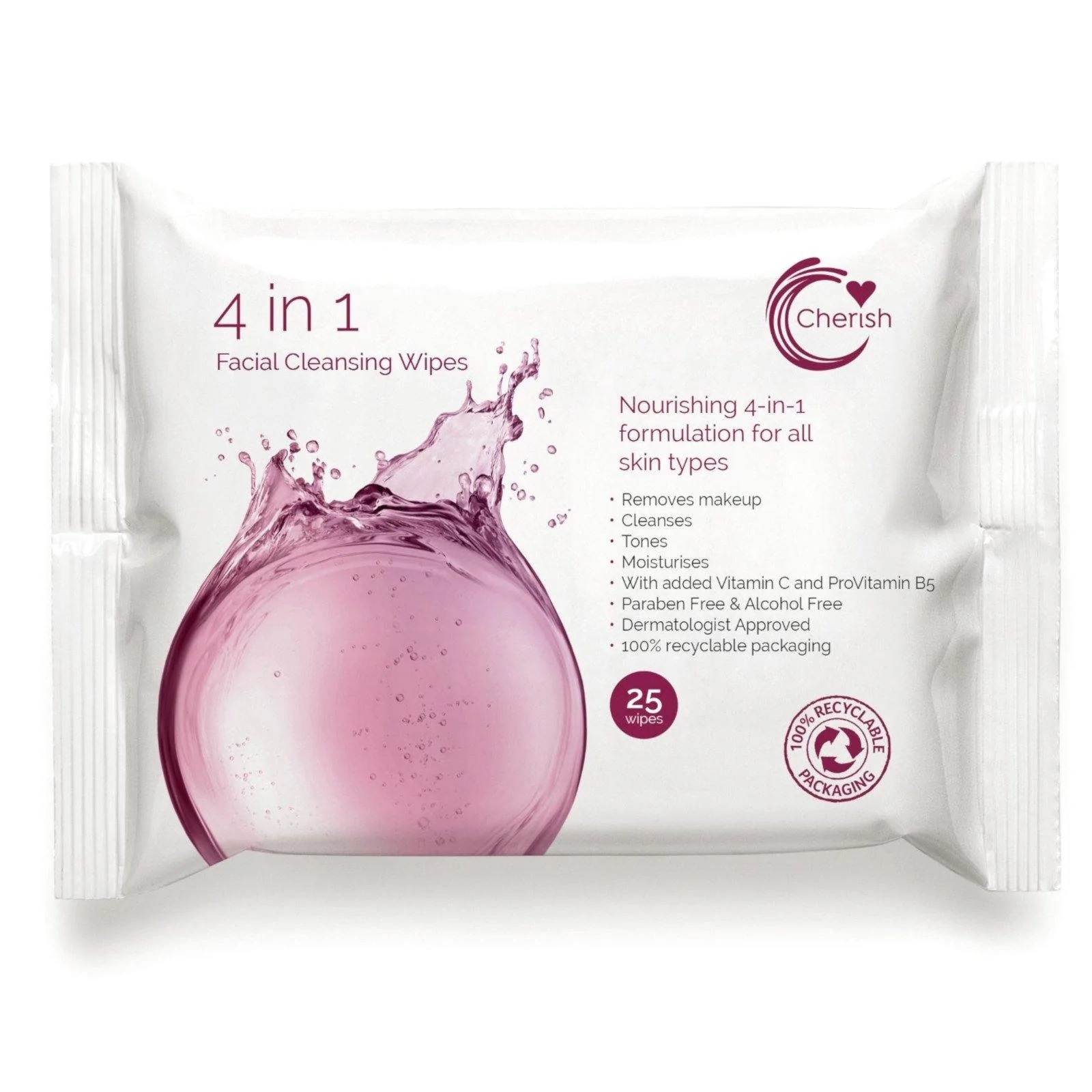 Cherish Cleansing Wipes 4 In 1