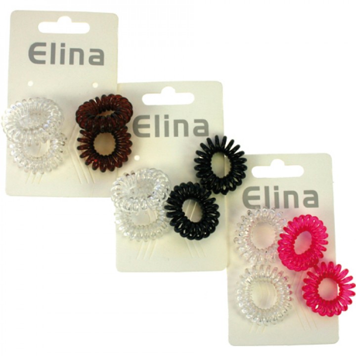 Elina Hårpynt Spiralringe 4 stk.
