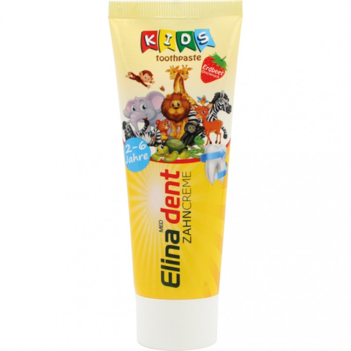 Elina Kids Tandpasta 2-6 år 75 ml. Gul
