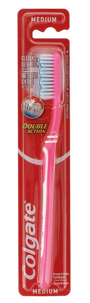 Colgate Tandbørste Double Action Ass. farver