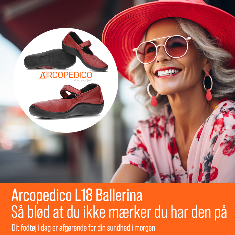 ARCOPEDICO BALLERINA RØD