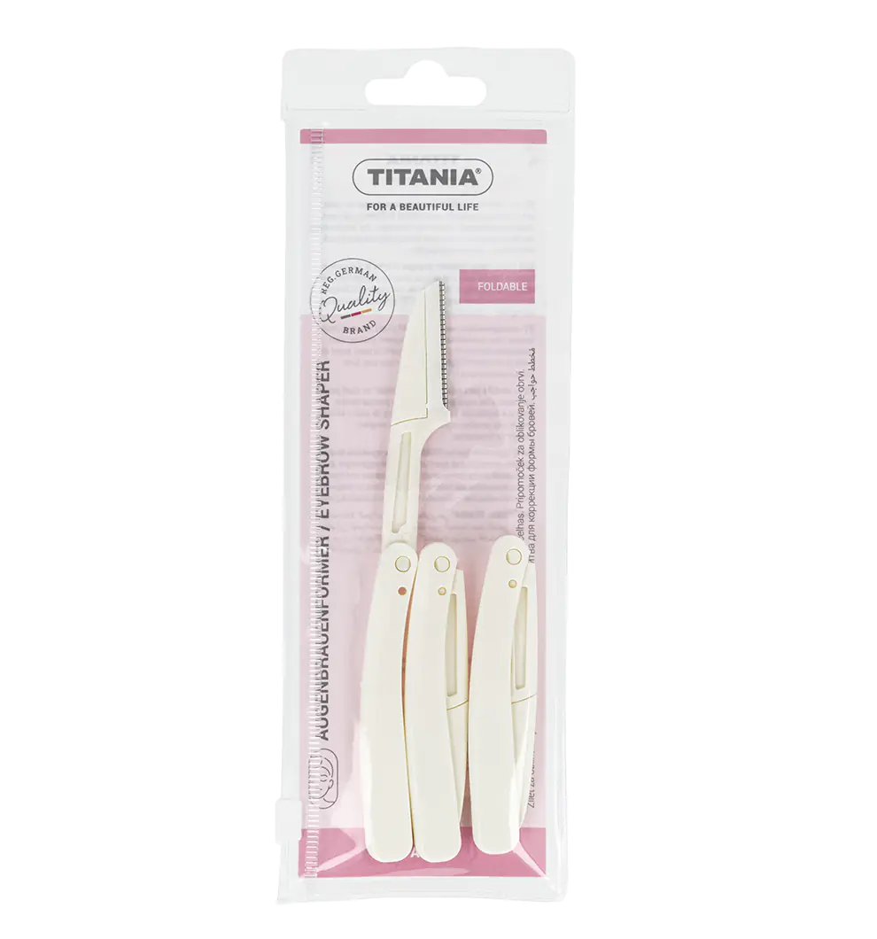Titania Øjenbrynskniv Foldbare 3 Stk