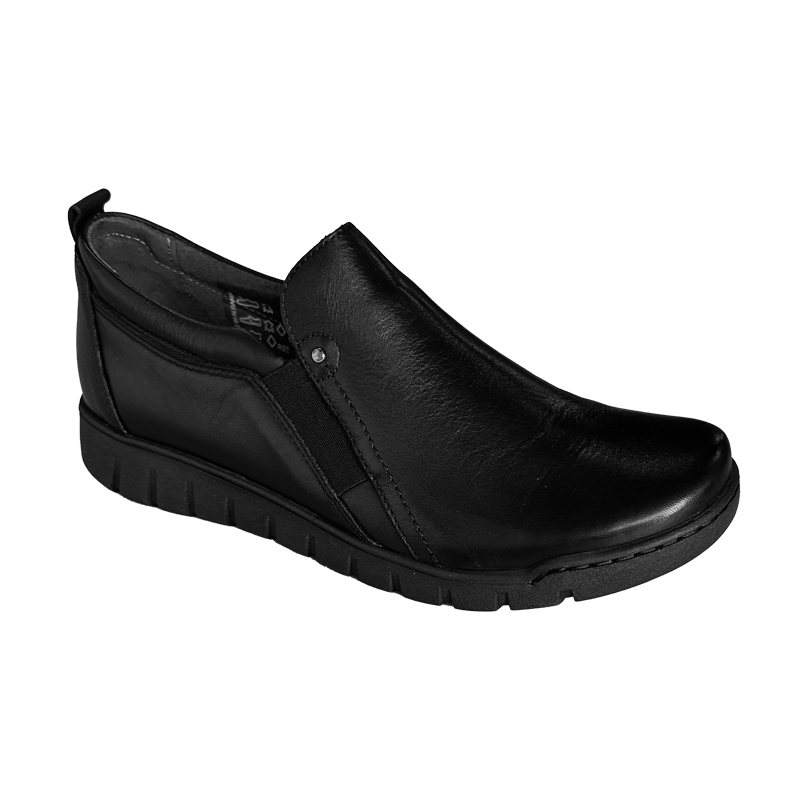 RELAXSHOE SKO MED ELASTIK SORT