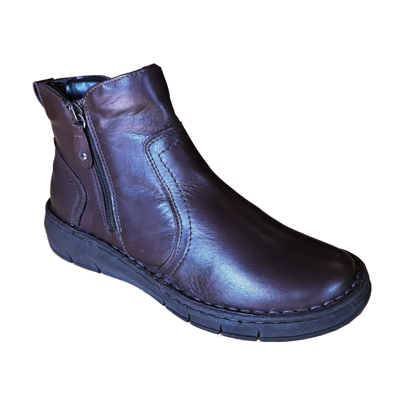 Relaxshoe Støvle m/2 lynlåse Bordeaux