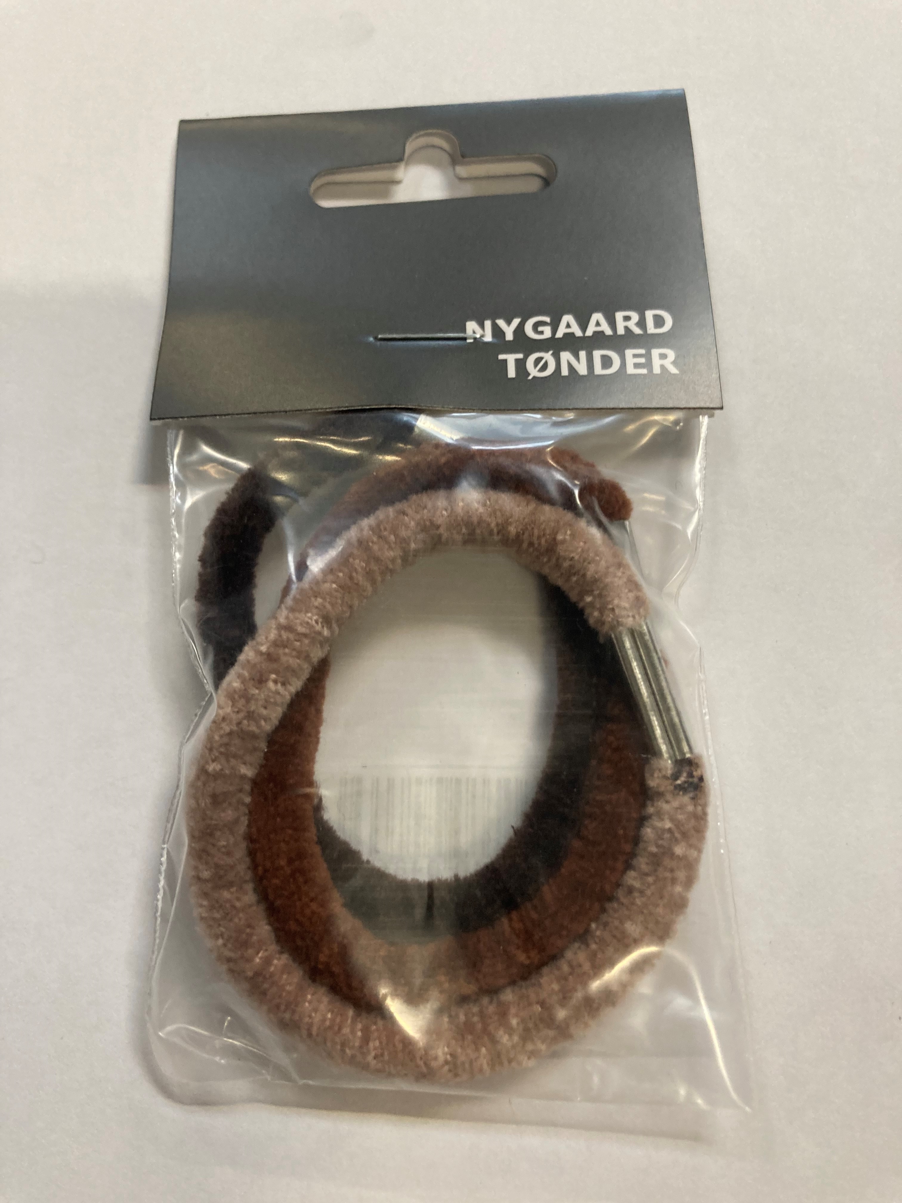 Hårelastik Velour X 3 Brun