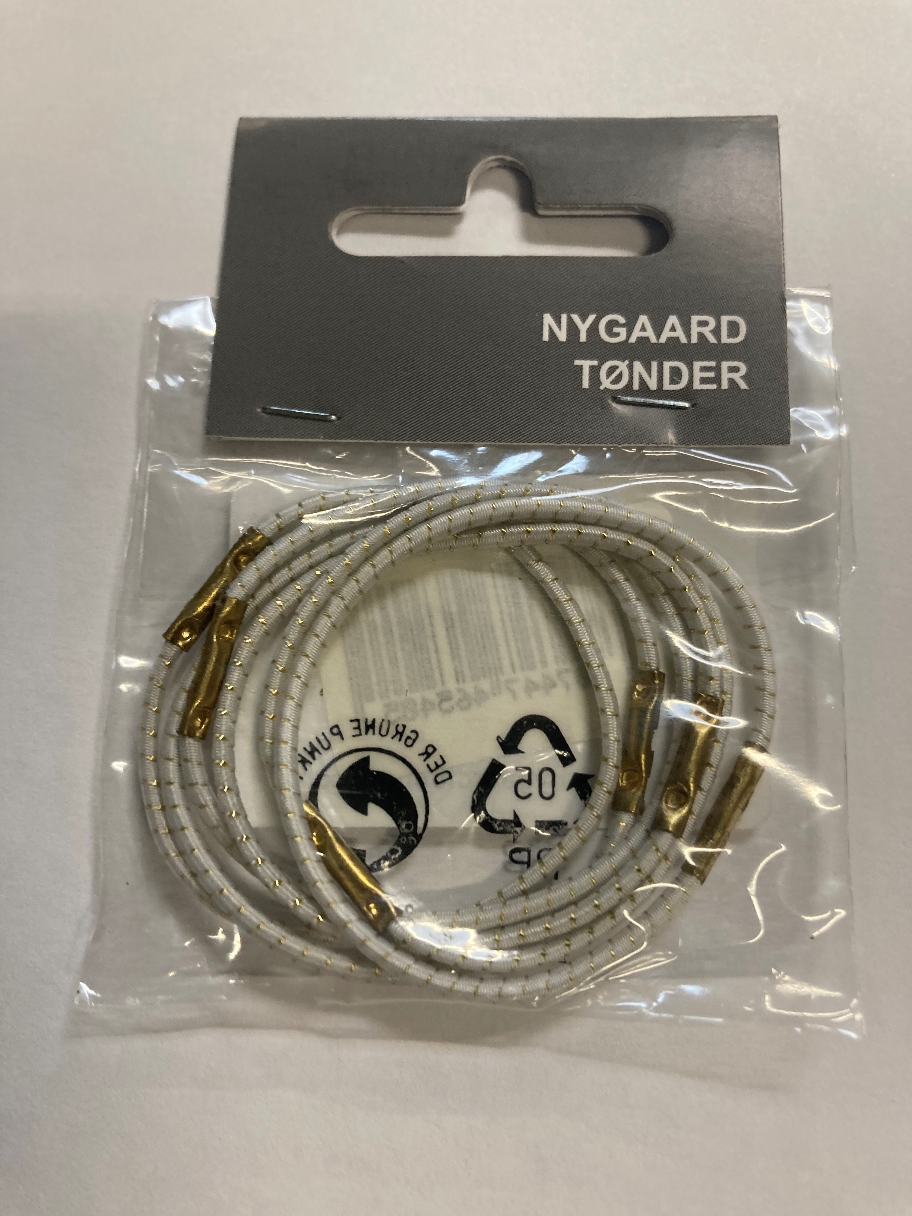 Hårelastik Tynd X 6 Hvid