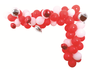 Ballonbue Rød/Hvid 70 Balloner