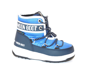 Moon Boot We Jr Mid Wp I Blå Hvid